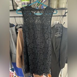 Navy Banana Republic lace cocktail dress